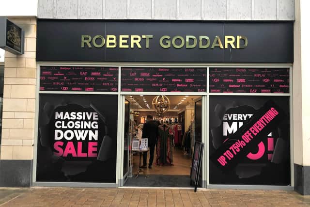 Robert Goddard is shutting its Corby store