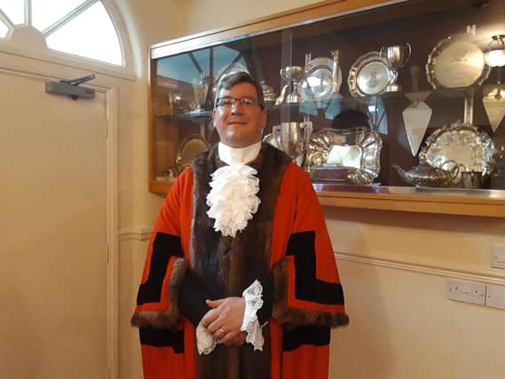 Cllr Scott Edwards in the mayor's parlour after being elected last night.