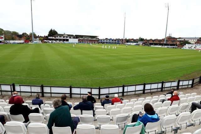 Fans were back in the County Ground on Thursday, but were only able to watch 70 minutes of play before the rains came