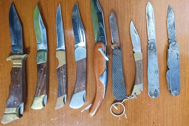 These knives were recovered. Credit: Kettering Police