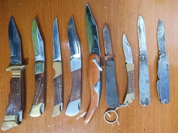 These knives were recovered. Credit: Kettering Police