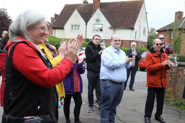 Local councillors as well as residents gathered to congratulate Cllr Pengelly