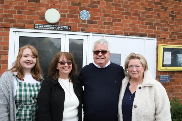 Mark with his daughter Rachael, wife Joyce and stepmum Myra. His father Nelson was not well enough to attend.