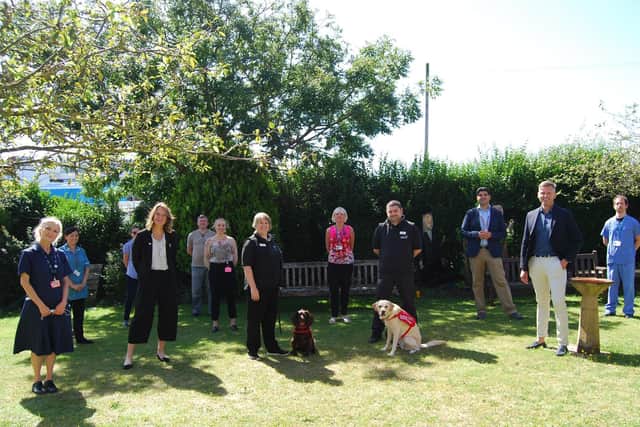The national research team and some of the bio-detection dogs meet the KGH
research team in August 2020