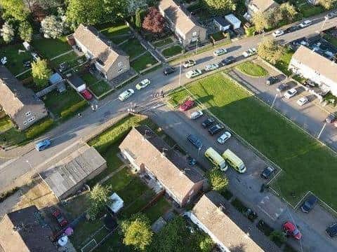 Police and paramedics rushed to Constable Road at around 7pm last night