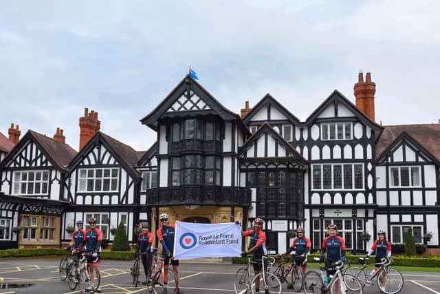 The Blades undertook the bike ride to raise money for the RAF Benevolent Fund