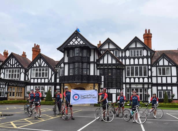 The Blades undertook the bike ride to raise money for the RAF Benevolent Fund