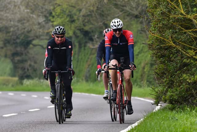 The Blades undertook the bike ride to raise money for the RAF Benevolent Fund