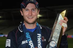 Alex Wakely pictured after leading the Steelbacks to victory in the 2013 Friends Life T20 final at Edgbaston