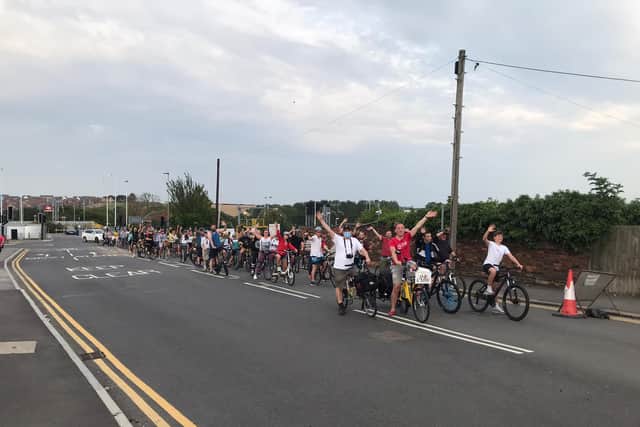 Cyclists taking part in Wellingborough's Critical Mass last year