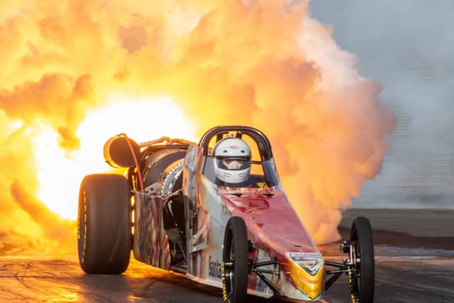 The Jet Car Shootout is a popular festival feature