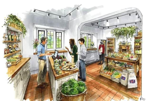 An artist's impression of the shop