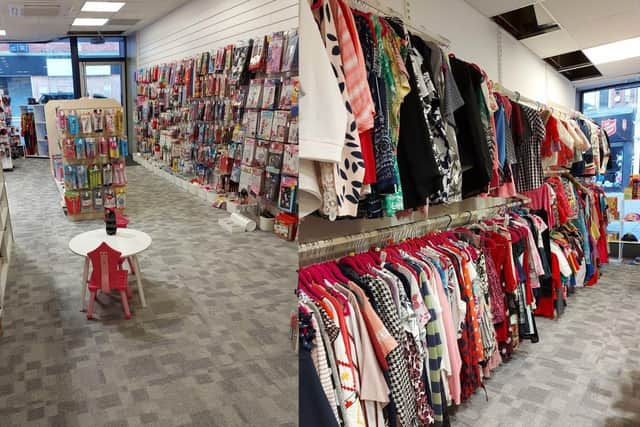 Inside the new shop.
