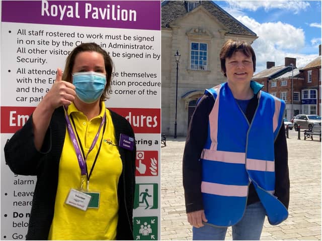 Age UK Northamptonshire volunteers, Monique Kochuijt (left) and Gail Perrins (right).