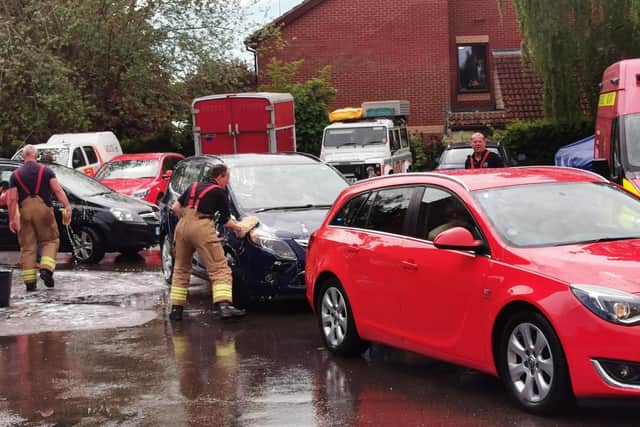 The charity car wash took place at Wellingborough Fire Station