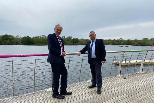 Peter Bone MP for Wellingborough and Cllr Jason Smithers Leader of NNC