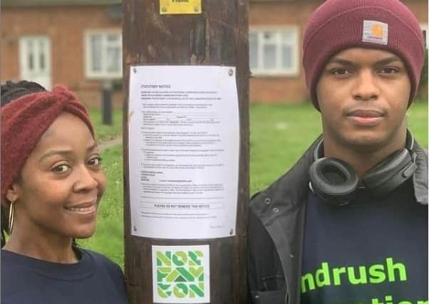 Norfamton's Shereen Ingram and writer Tre Ventour, who are leading the Windrush book project