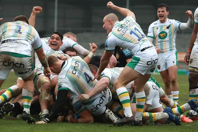 Saints won at Exeter in February