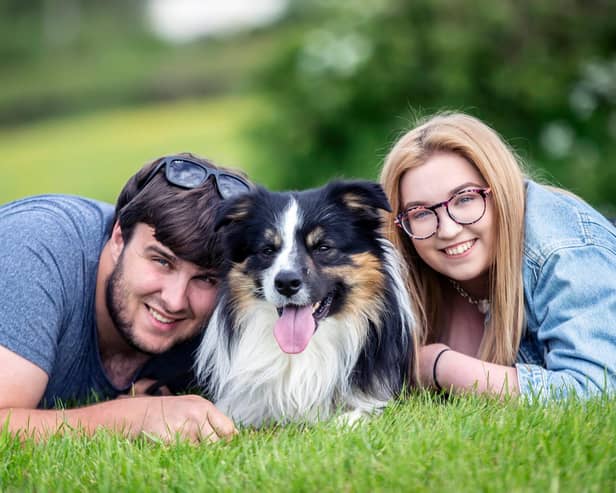 Rhianna Conway and Kurt Baker’s dog Domino has won the Northants Telegraph's Pet Competition