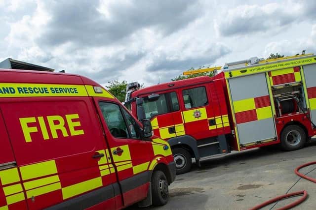 Fire crews were called to the Sallow Road area of Corby