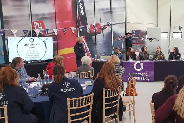 Kirsty Murphy talking during an Internation Women's Day event last year