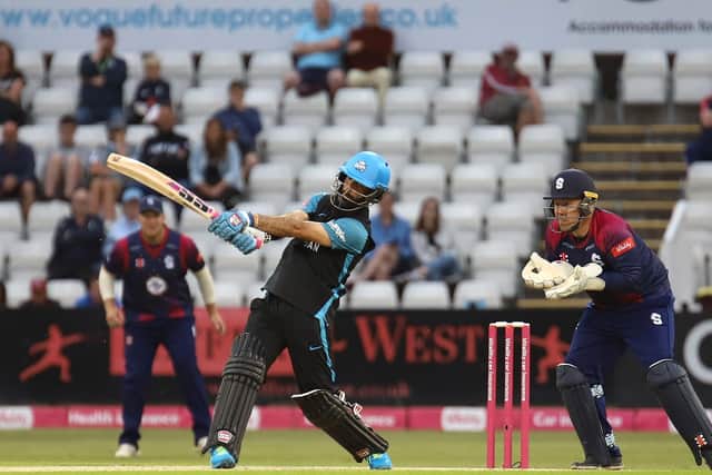 Moeen Ali hammers a six