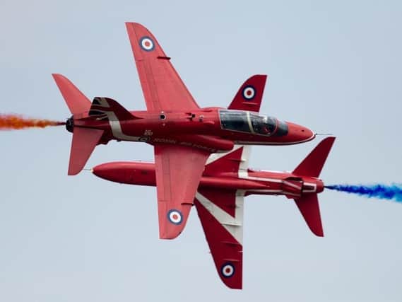 The RAF Red Arrows are famous for their acrobatic displays. Photo Getty Images