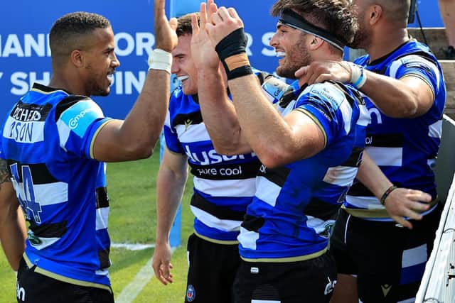 Josh Bayliss put the seal on the Bath win with the final play of the game