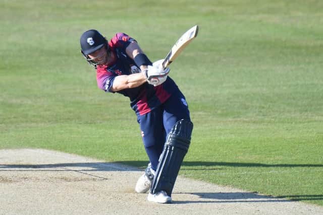 Rob Keogh hits out on his way to 45 in the defeat to Notts Outlaws