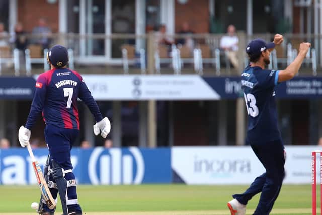 It was another bad night for Adam Rossington as he was dismissed for a duck for the second game in a row (Pictures: Peter Short)