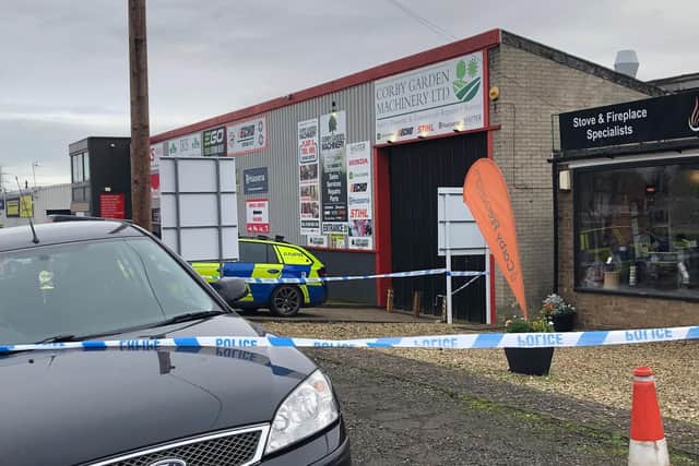 Police on the scene of the incident