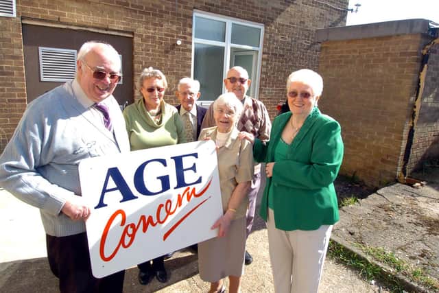 Working with Age Concern in 2011 L-r John Forshaw, Shirley Castree, Emrys Jones, Mair Evans, John Clark and Maureen Forshaw.