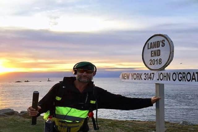 Chris Thrall who ran from John O'Groats to Land's End