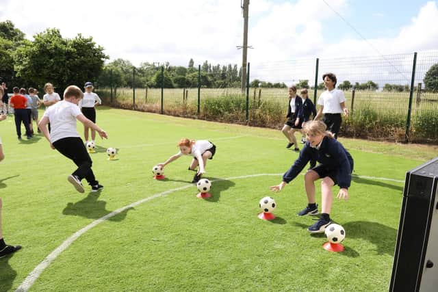 The artificial turf pitch can be used all year round