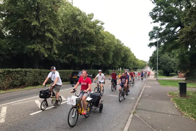 Samuel Shoesmith leads the Wellingborough Critical Mass