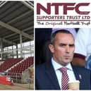 Chairman Kelvin Thomas and Northampton Town Supporters Trust are at odds over plans for Sixfields