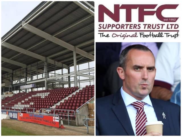 Chairman Kelvin Thomas and Northampton Town Supporters Trust are at odds over plans for Sixfields