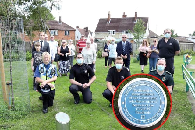 Police and fire representatives were at the unveiling. Picture: Alison Bagley Photography