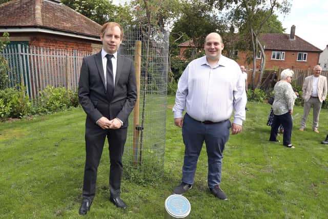 Mayor of Corby Lawrence Ferguson and Town Council Chairman Matt Keane