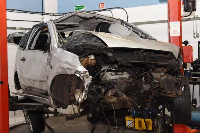 Ainsworth-Smith's Fiesta rolled for 170metres after crashing on the A45