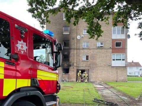 Firefighters were called this afternoon