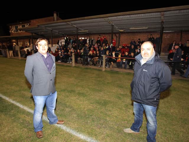 Chairman Ralph Burditt and vice-chairman Jon Ward pictured in the early days of AFC Rushden & Diamonds back in 2011