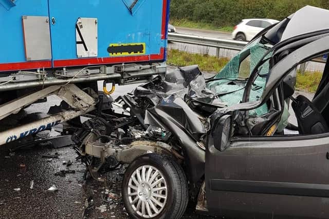 The driver of this Fiat had a miracle escape on the A14 — but others were not so lucky