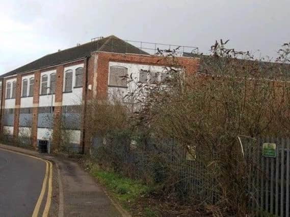 The derelict Lawrence factory site.