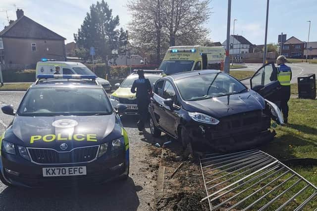 Pritchard was more than four times over the limit when her Ford Fiesta hit barriers in Towcester Road in April