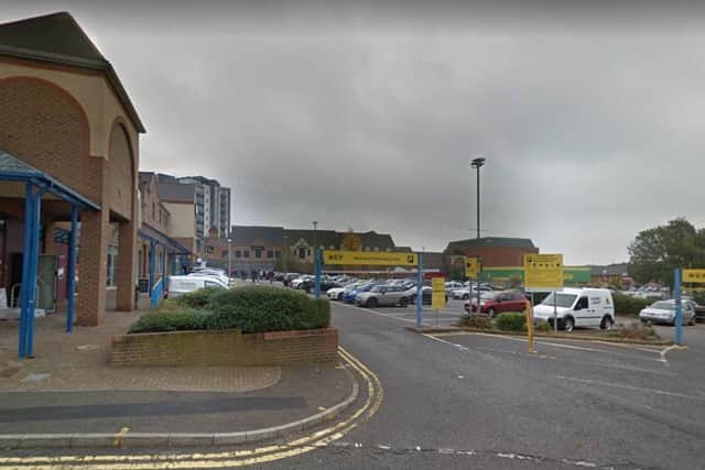 The stabbing happened in the St Peter's Way car park near Costa Coffee.