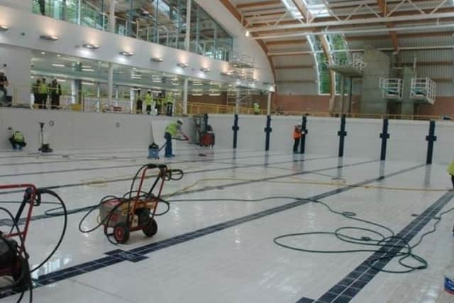 Corby swimming pool before it opened in 2009