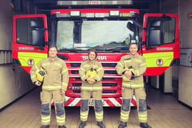 Firefighter Stuart Tomlin, Firefighter Mel Barker and Firefighter Ian Jarvis.