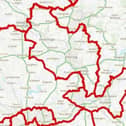 The proposed constituencies outlined in red