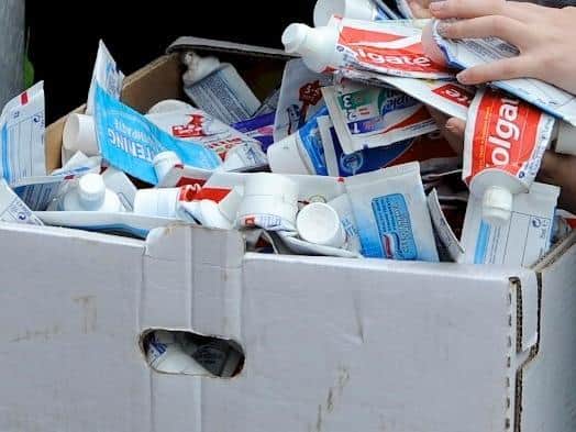 Tootpaste tubes can be dropped off